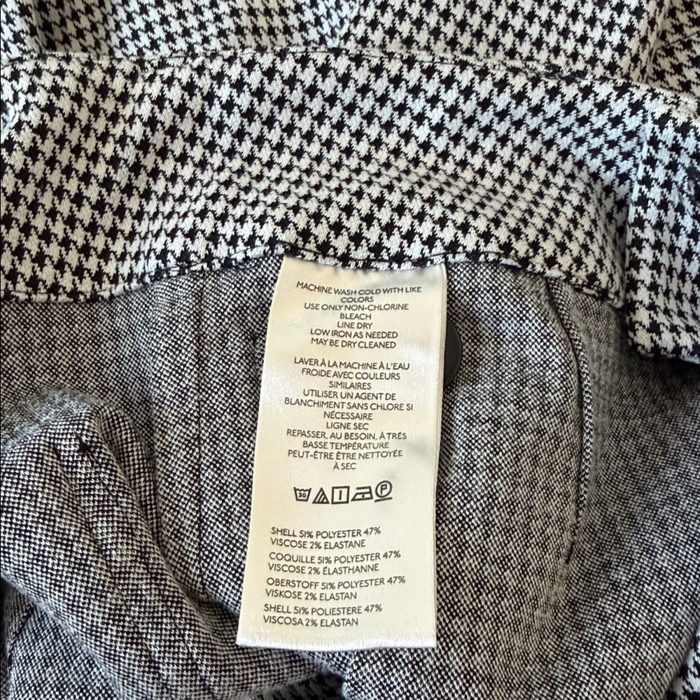 Maeve Anthropologie The Colette Cropped Wide-Leg Pants: Houndstooth Edition 30 - Picture 5 of 5